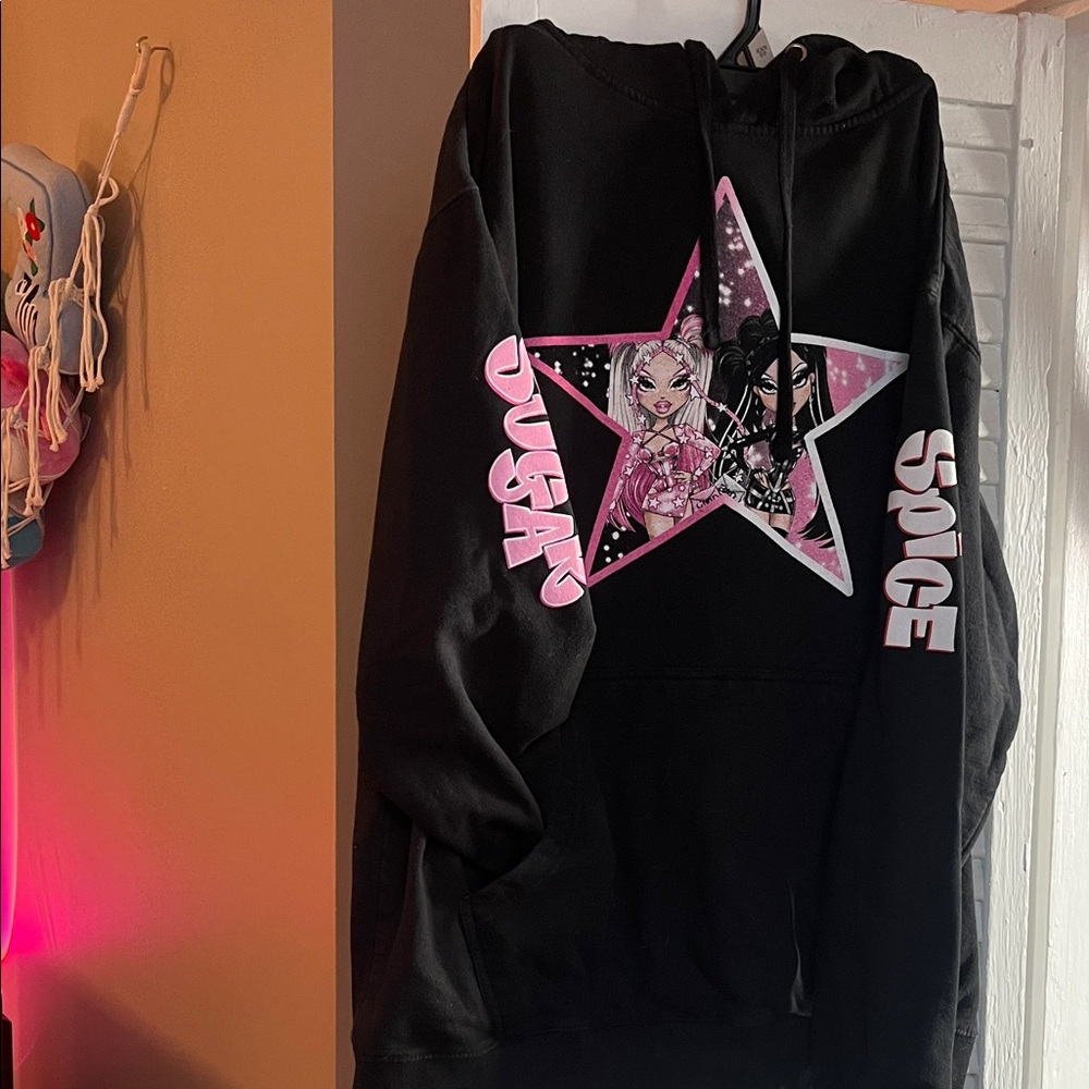 Black Hoodie with Star Graphic